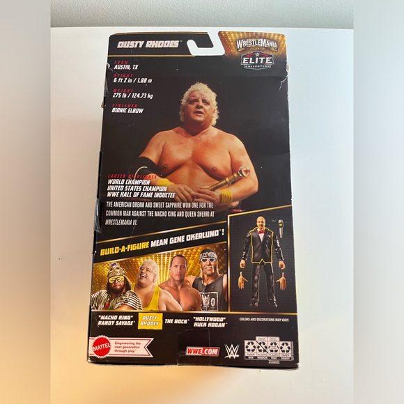 Dusty Rhodes WWE WrestleMania Elite Collection BAF Mean Gene Okerlund - Picture 4 of 7